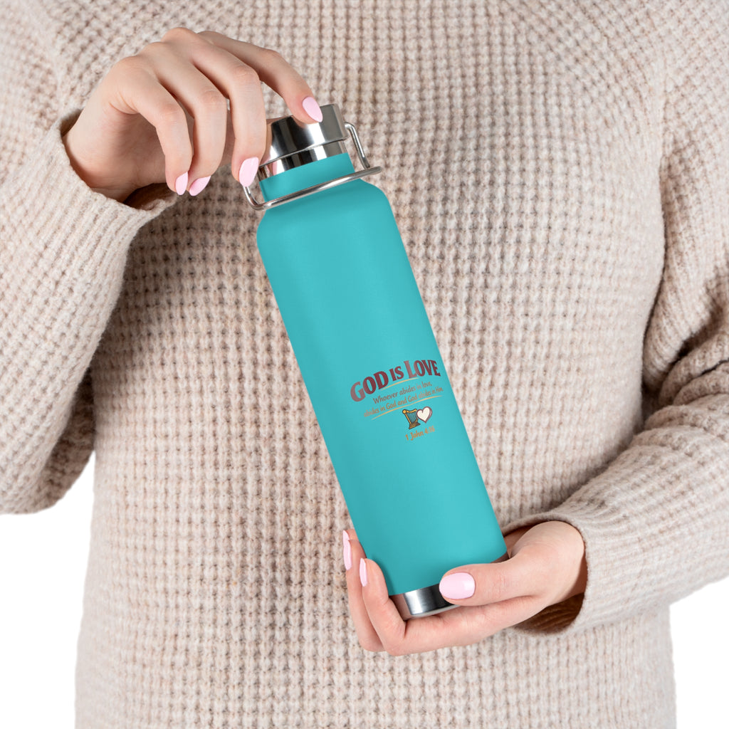 God Is Love 22oz Vacuum Insulated Bottle — Christian Faith Water Bottle