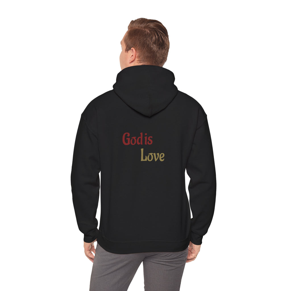 God Is Love Hoodie — Inspirational Christian Sweatshirt with Script Text