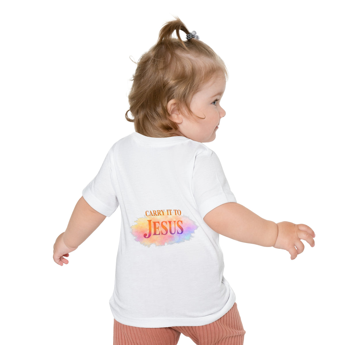Baby T-Shirt — "If You're Going to Carry It, Carry It to Jesus" Watercolor Faith Tee