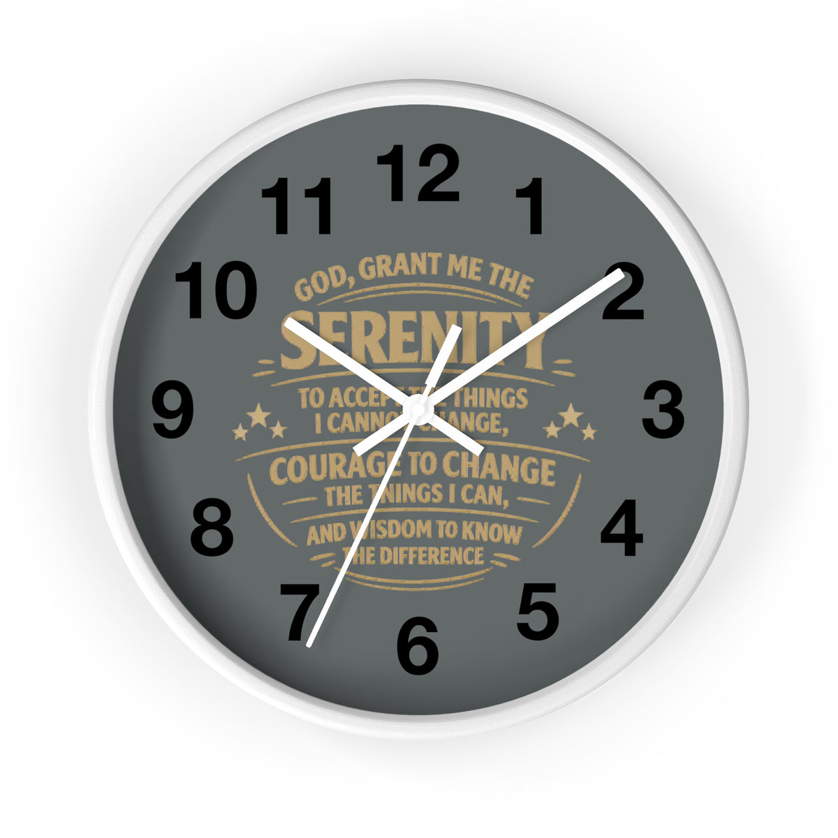 Serenity Prayer Wall Clock — Inspirational Home Décor Clock