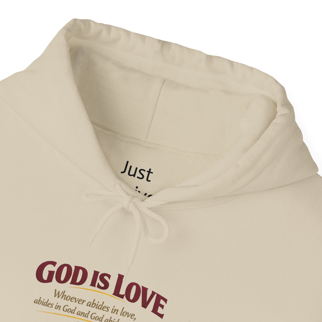 God Is Love Hoodie — Inspirational Christian Sweatshirt with Script Text