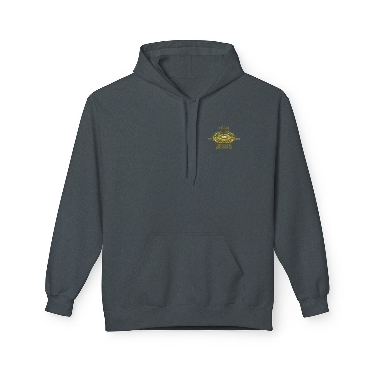 Christian Hoodie - "Team Jesus: Now Until Forever" Gold Laurel Pullover