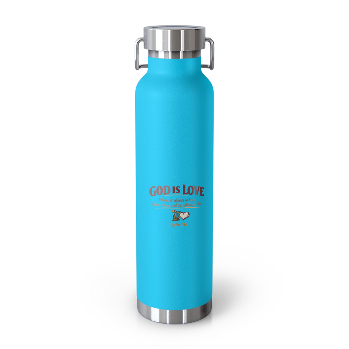 God Is Love 22oz Vacuum Insulated Bottle — Christian Faith Water Bottle