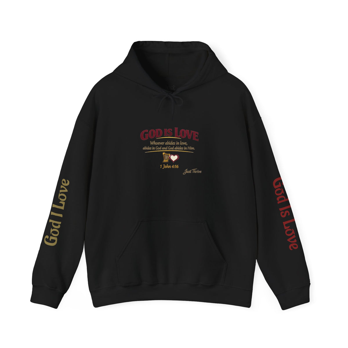 God Is Love Hoodie — Inspirational Christian Sweatshirt with Script Text