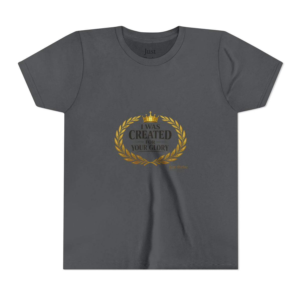 Kids 'I Was Created For Your Glory' Short Sleeve Tee — Christian Youth Faith Shirt