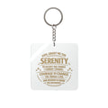 Serenity Prayer Square Keychain — Inspirational Recovery Gift