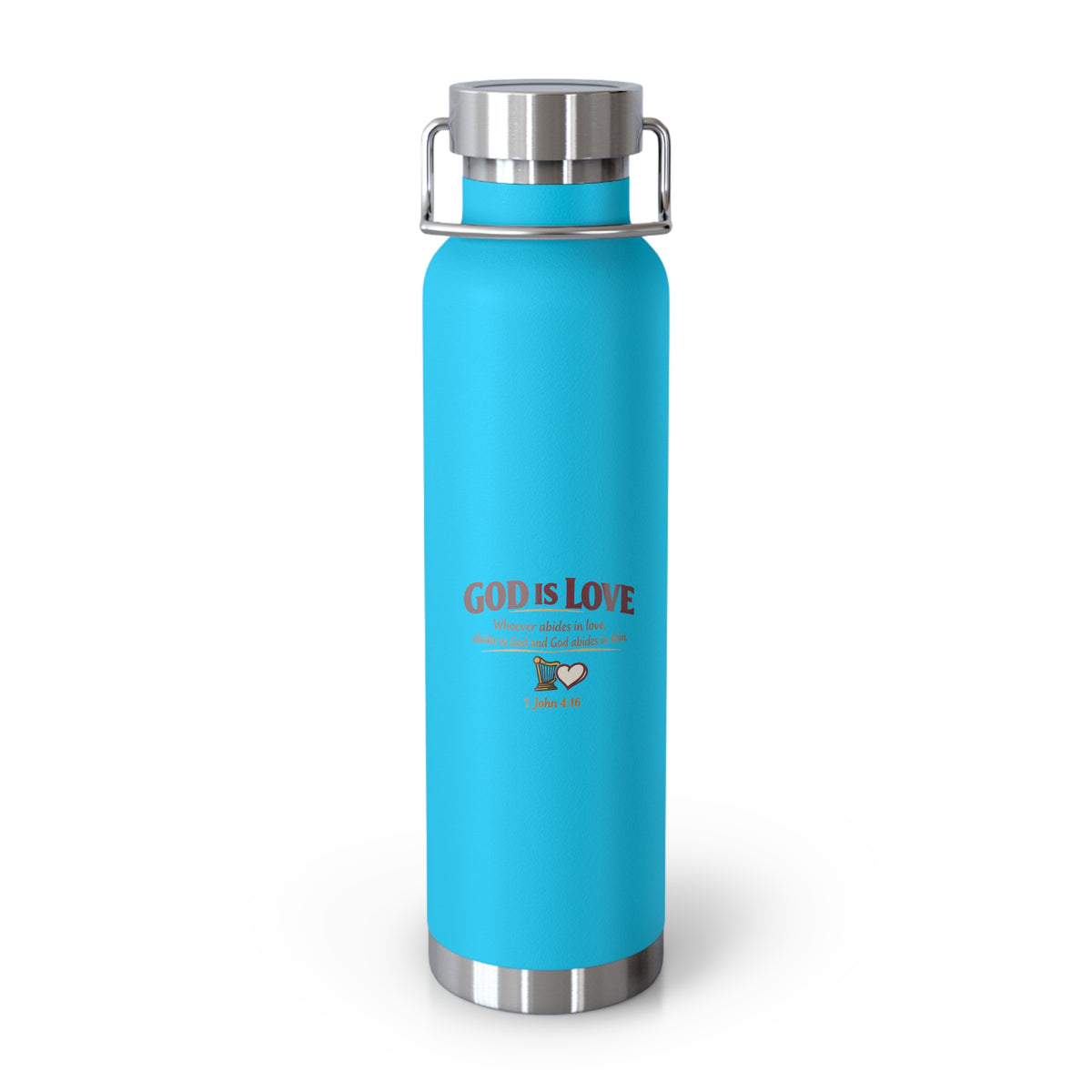 God Is Love 22oz Vacuum Insulated Bottle — Christian Faith Water Bottle
