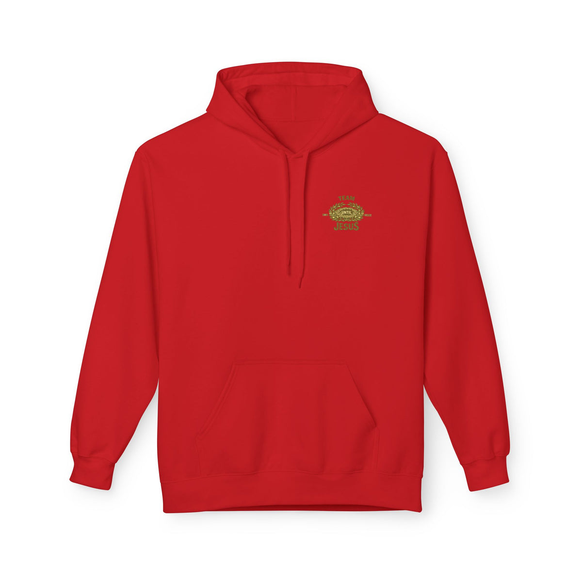 Christian Hoodie - "Team Jesus: Now Until Forever" Gold Laurel Pullover