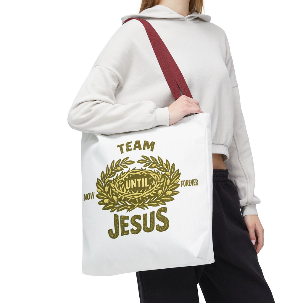 Team Jesus Tote Bag — Now Until Forever Christian Canvas Tote