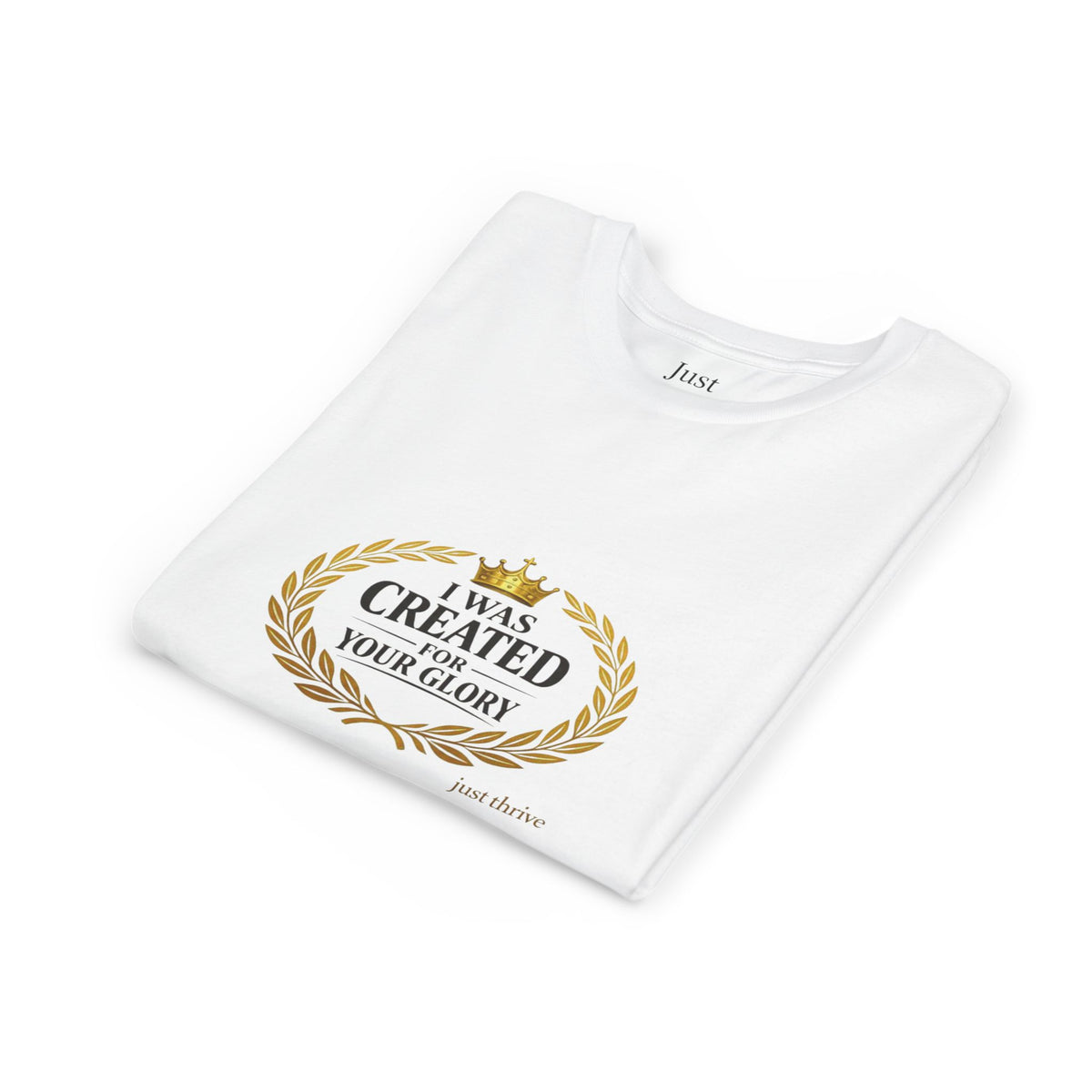 Kids 'I Was Created For Your Glory' Short Sleeve Tee — Christian Youth Faith Shirt