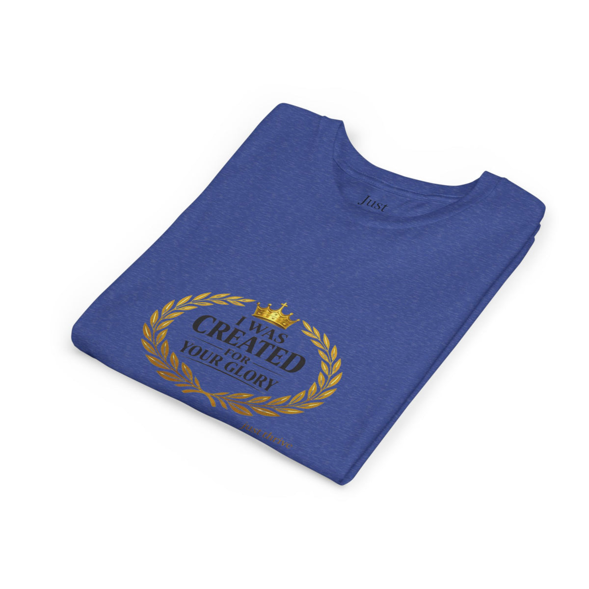Youth Tee — "I Was Created For Your Glory" Inspirational Christian Kids Shirt