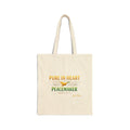 Tote Bag — "Pure in Heart, Peacemaker" Inspirational Cotton Canvas Tote