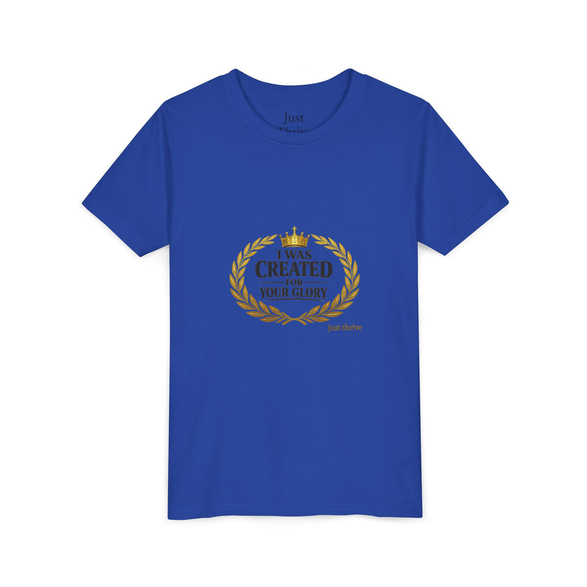 Kids 'I Was Created For Your Glory' Short Sleeve Tee — Christian Youth Faith Shirt
