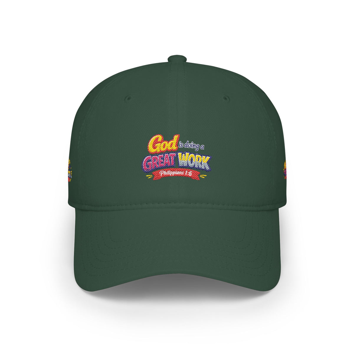 God Is Doing A Great Work Baseball Cap — Inspirational Low Profile Hat
