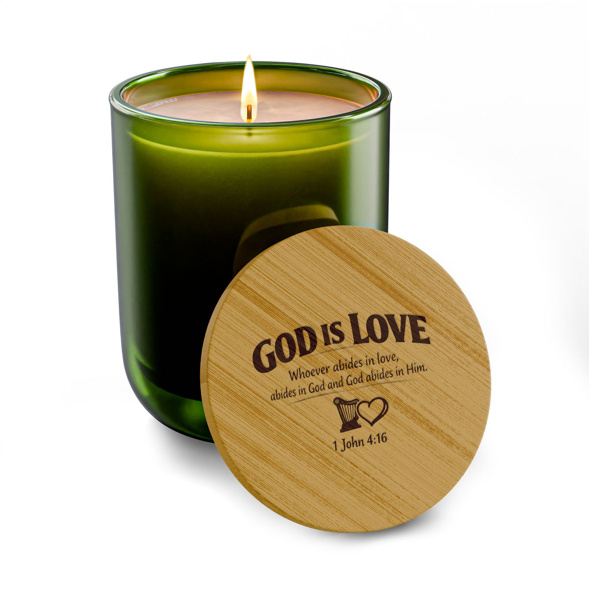 God Is Love Engraved 14oz Scented Soy Candle