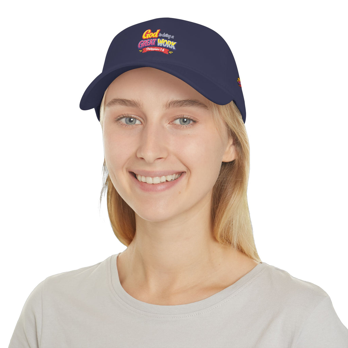 God Is Doing A Great Work Baseball Cap — Inspirational Low Profile Hat