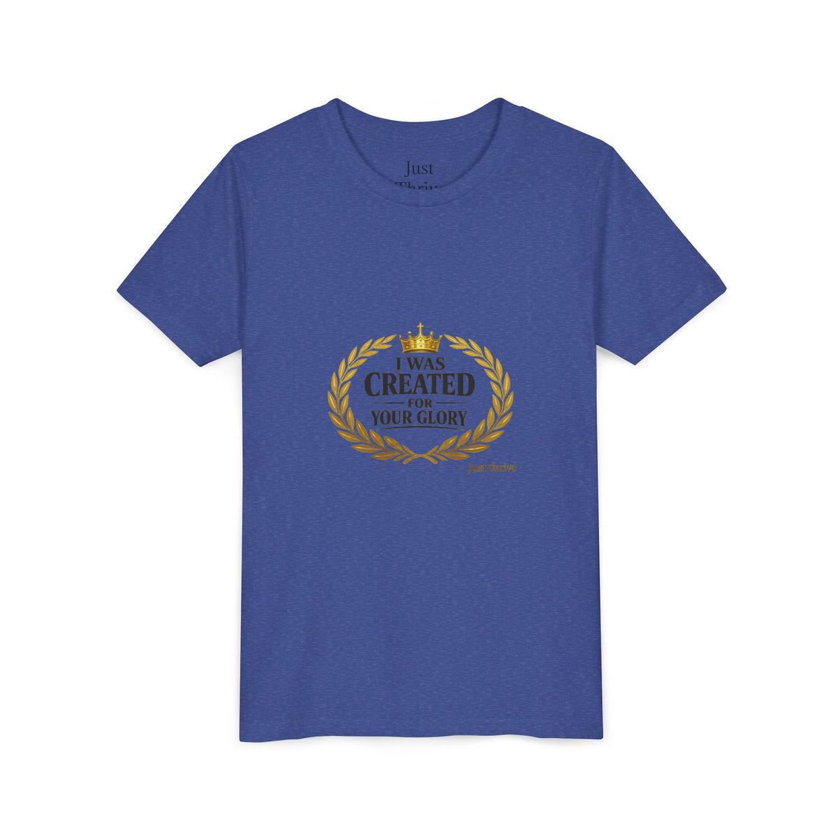 Kids 'I Was Created For Your Glory' Short Sleeve Tee — Christian Youth Faith Shirt