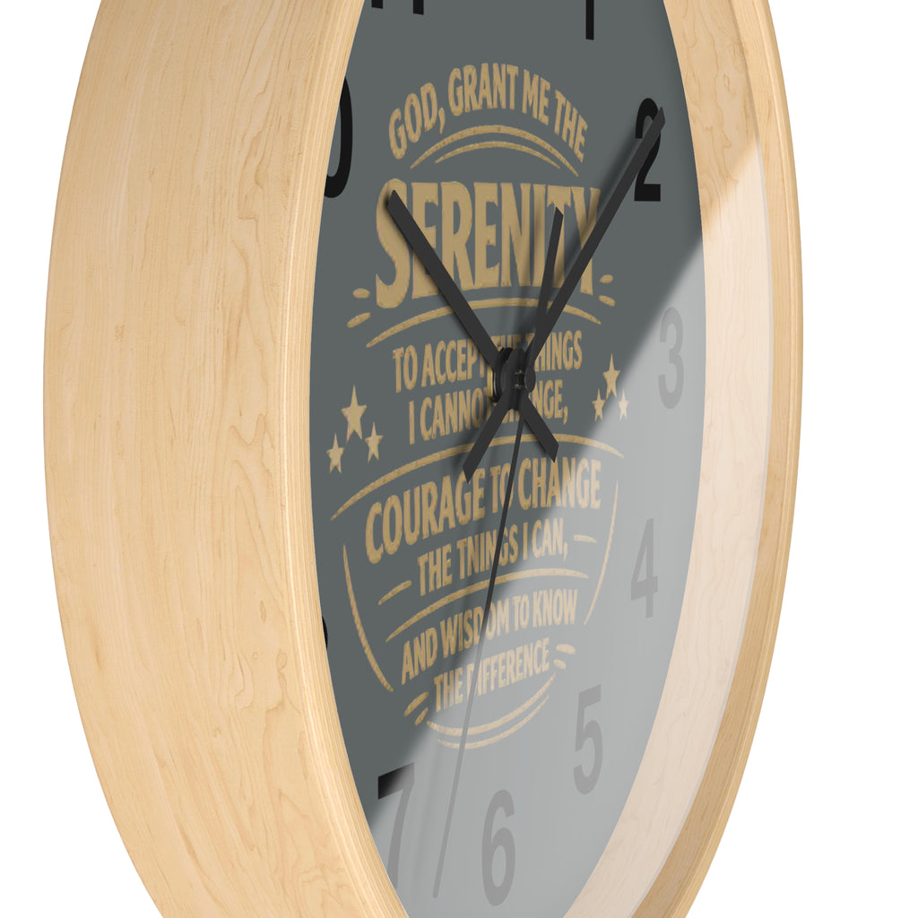 Serenity Prayer Wall Clock — Inspirational Home Décor Clock