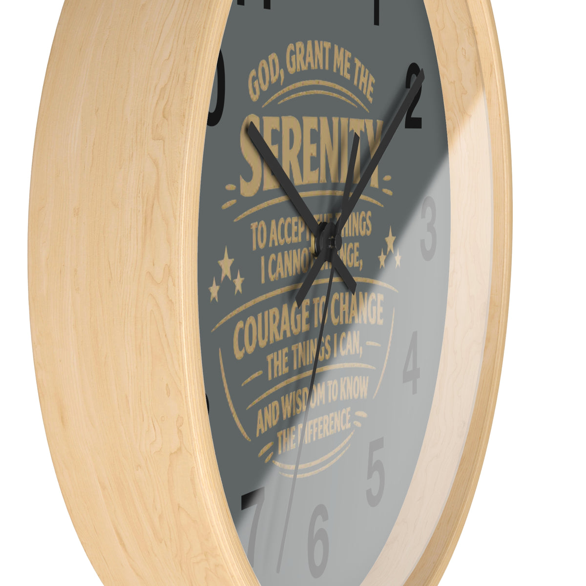 Serenity Prayer Wall Clock — Inspirational Home Décor Clock