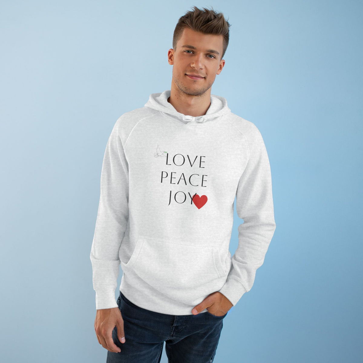 Love Peace Joy Hoodie — Christian Scripture Pullover (Galatians 5:22)