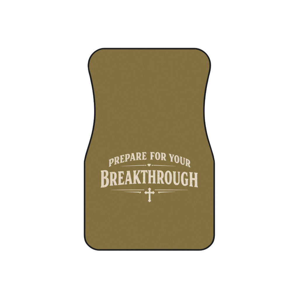 Faith Car Mats (Front) — "Trust. Believe. Pray." Religious Front Floor Mats — Prepare for Your Breakthrough