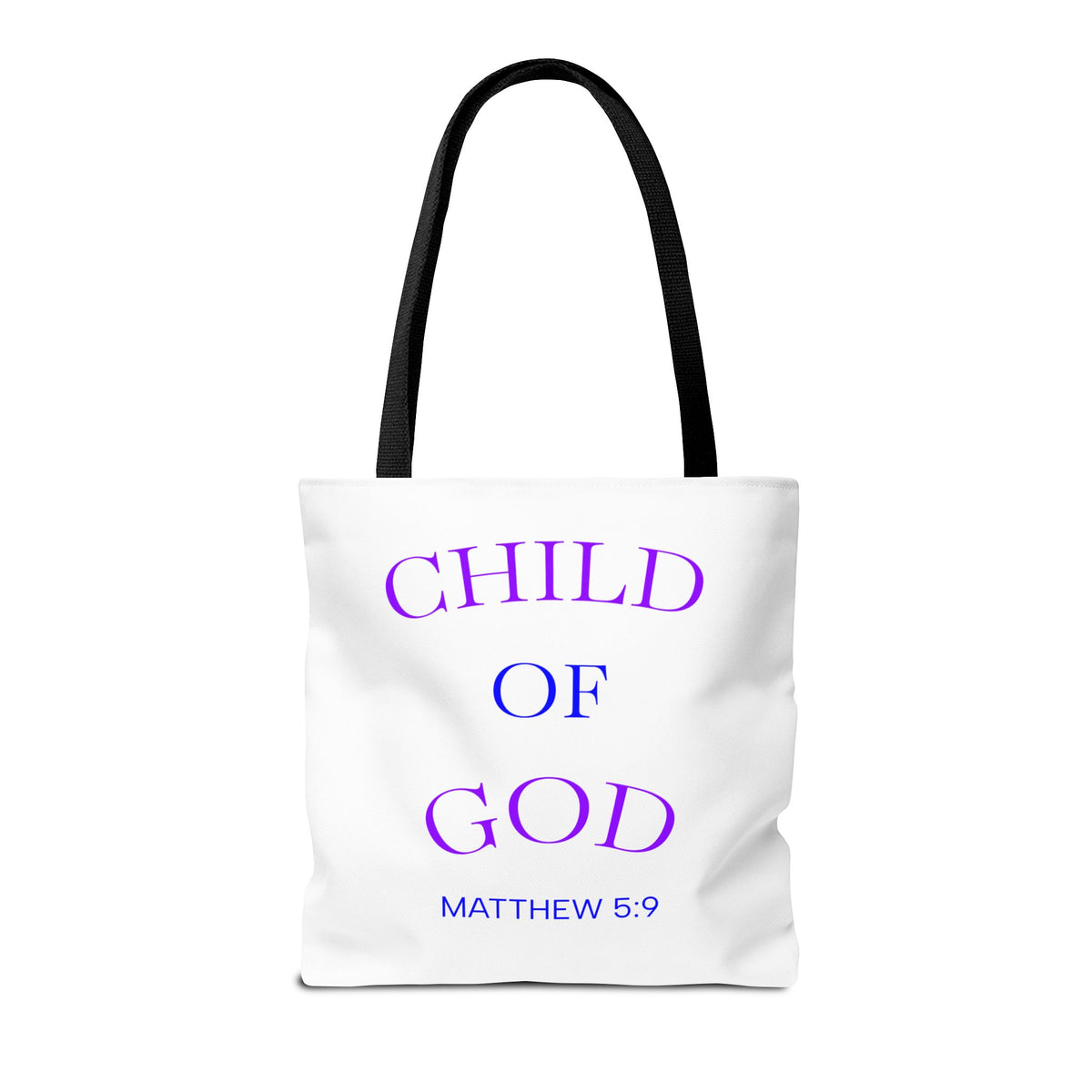Faith Quote Tote Bag — “Jesus Did It Again” / “Child of God” Christian Canvas Tote