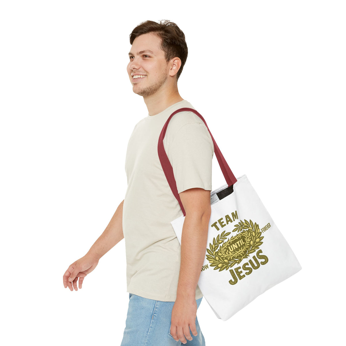 Team Jesus Tote Bag — Now Until Forever Christian Canvas Tote