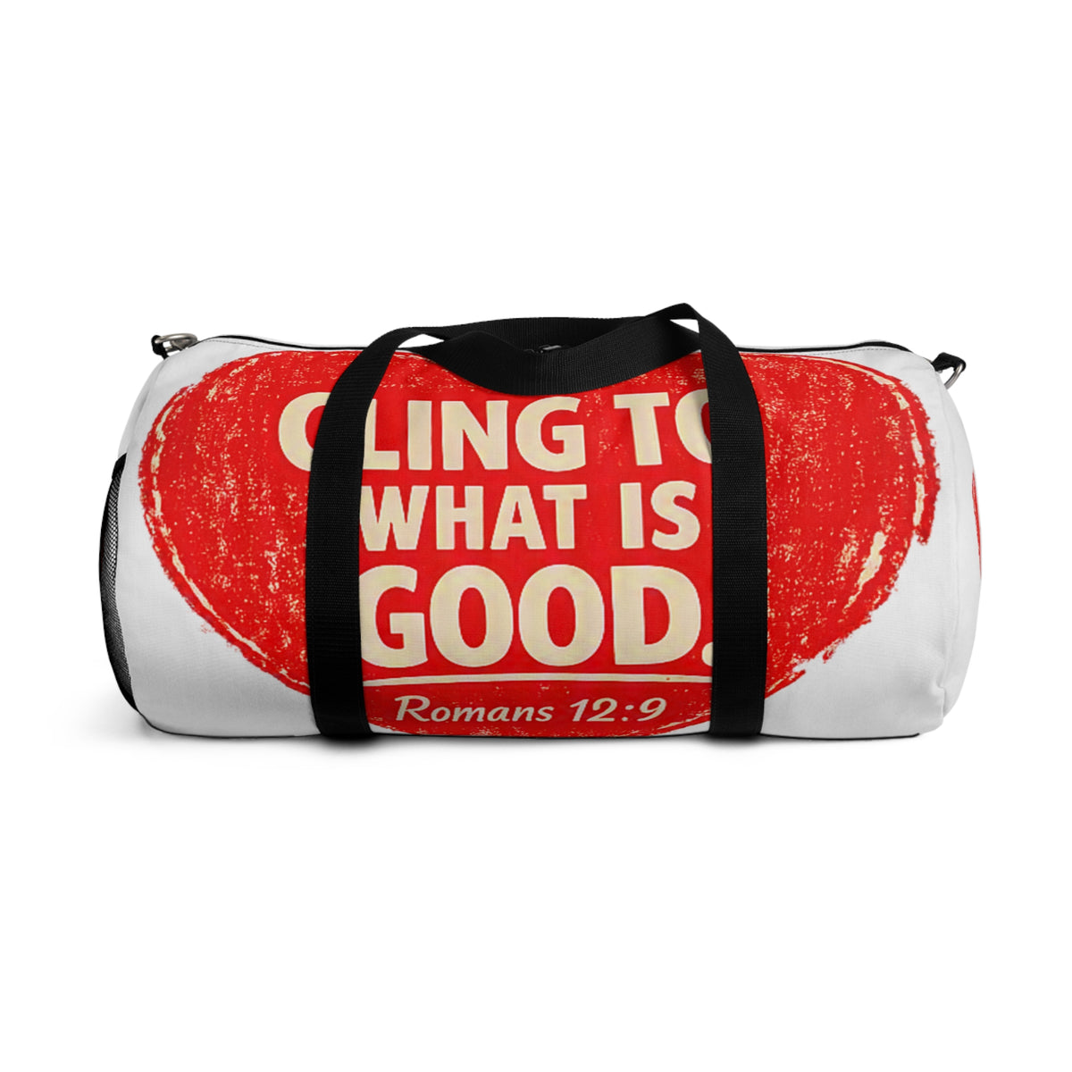 Sincere Love Duffel Bag — Romans 12:9 Inspirational Travel Gym Bag