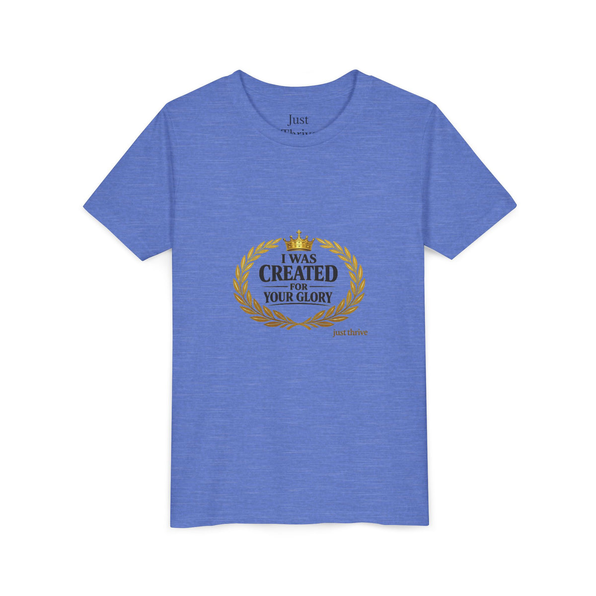Kids 'I Was Created For Your Glory' Short Sleeve Tee — Christian Youth Faith Shirt