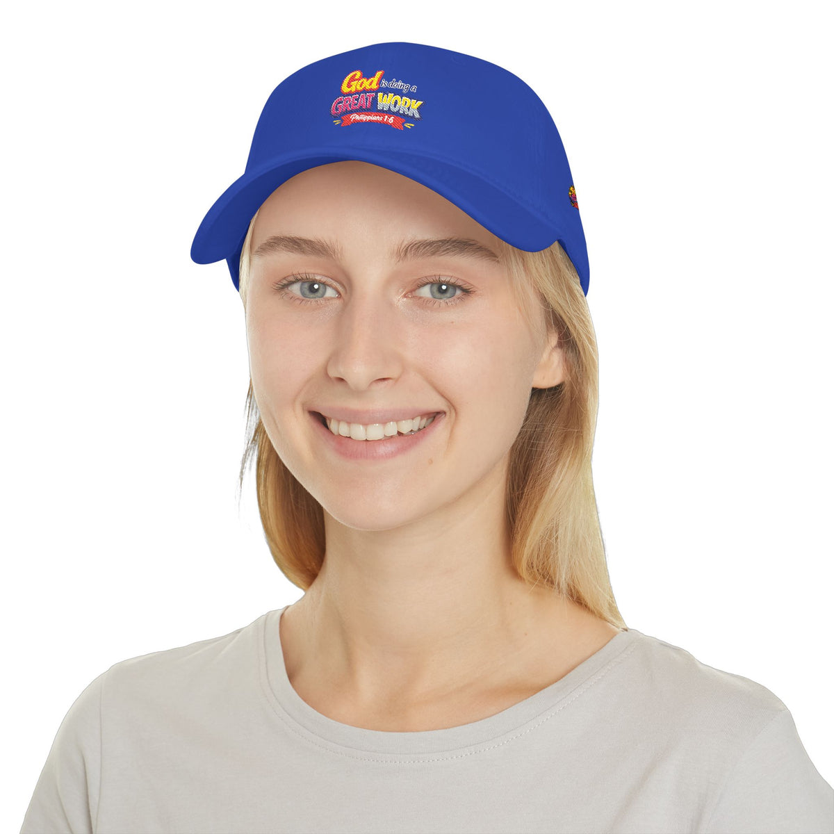 God Is Doing A Great Work Baseball Cap — Inspirational Low Profile Hat