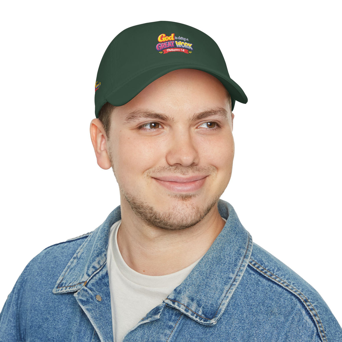 God Is Doing A Great Work Baseball Cap — Inspirational Low Profile Hat