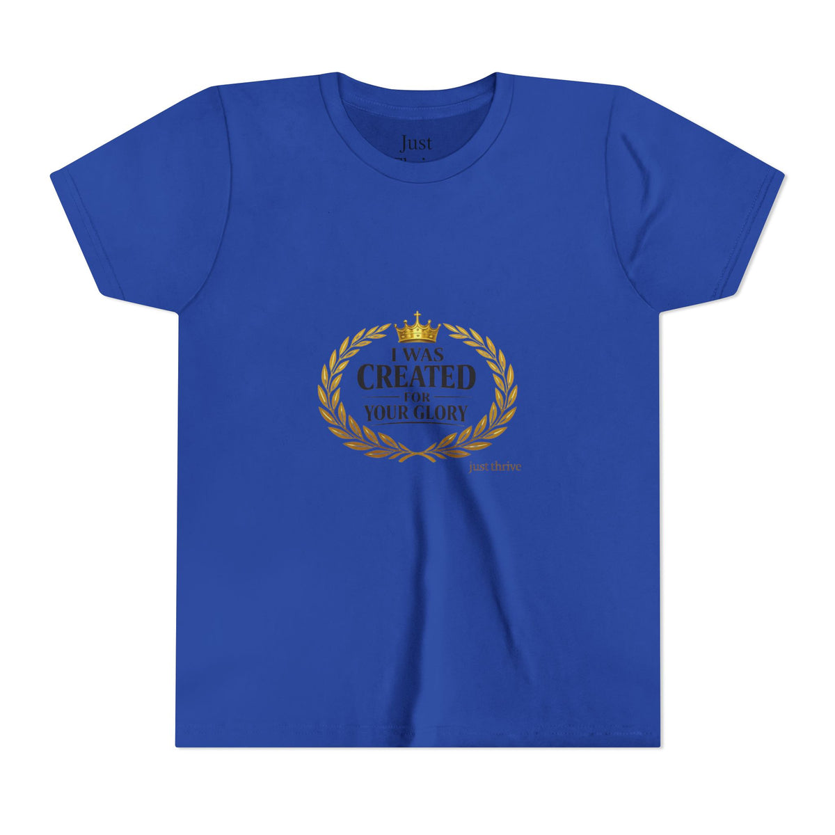 Youth Tee — "I Was Created For Your Glory" Inspirational Christian Kids Shirt