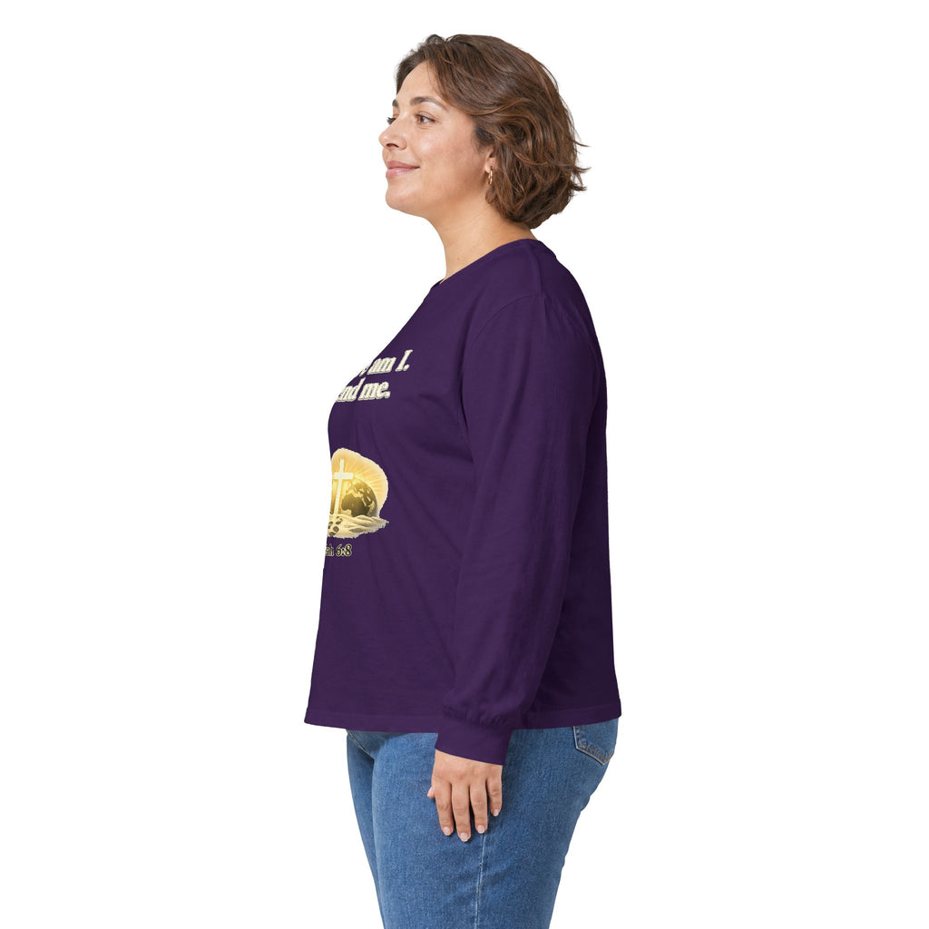 Here Am I, Send Me Long Sleeve Tee — Isaiah 6:8 Christian Shirt
