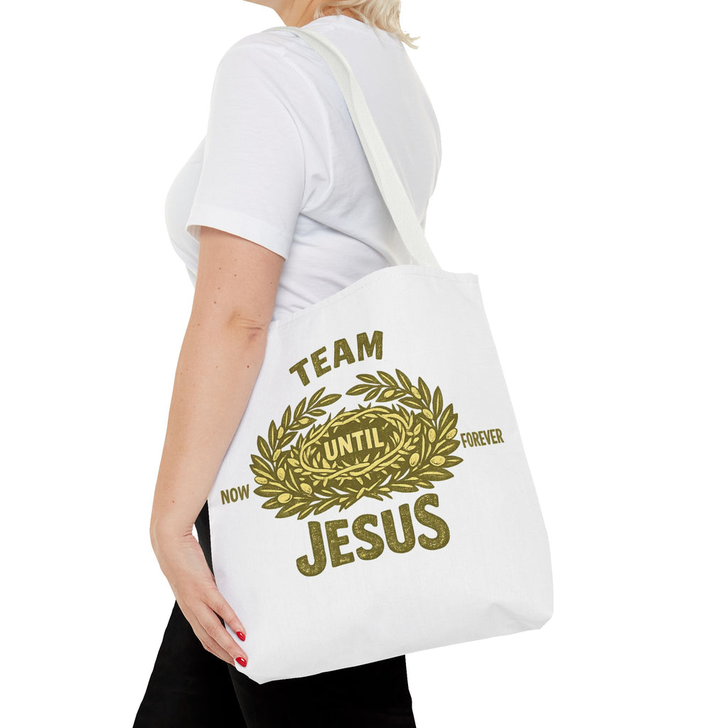 Team Jesus Tote Bag — Now Until Forever Christian Canvas Tote