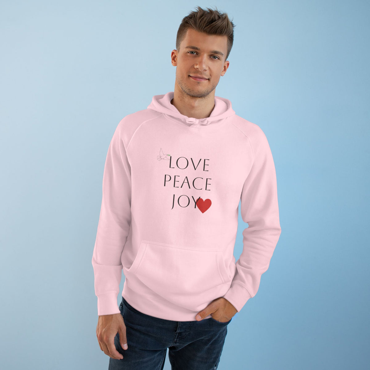 Love Peace Joy Hoodie — Christian Scripture Pullover (Galatians 5:22)
