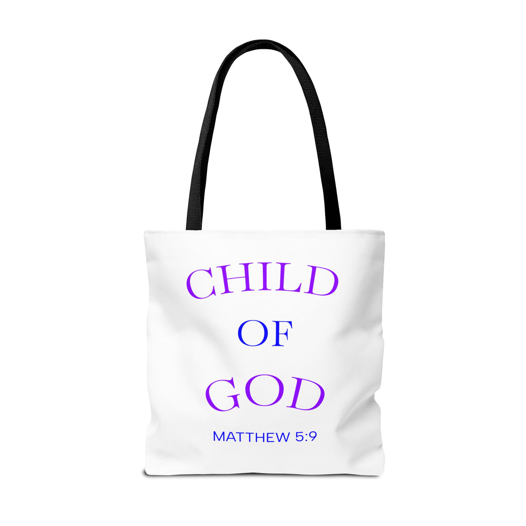 Faith Quote Tote Bag — “Jesus Did It Again” / “Child of God” Christian Canvas Tote