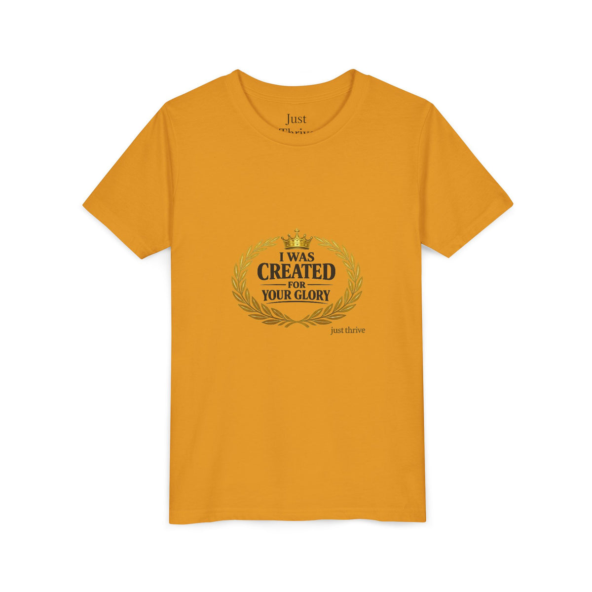 Kids 'I Was Created For Your Glory' Short Sleeve Tee — Christian Youth Faith Shirt