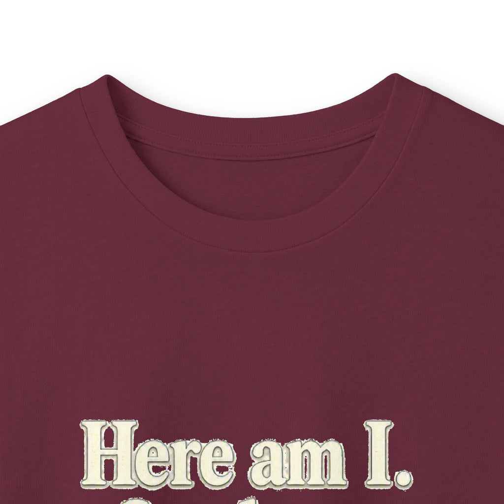 Here Am I, Send Me Long Sleeve Tee — Isaiah 6:8 Christian Shirt