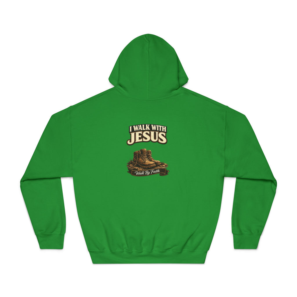 I Walk with Jesus Hoodie — Christian Faith Sweatshirt
