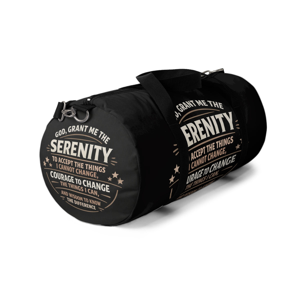 Serenity Prayer Duffel Bag — Inspirational Gym & Travel Bag