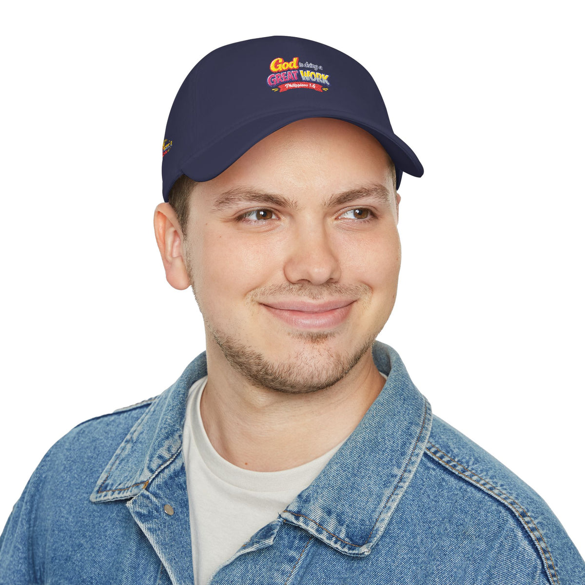 God Is Doing A Great Work Baseball Cap — Inspirational Low Profile Hat