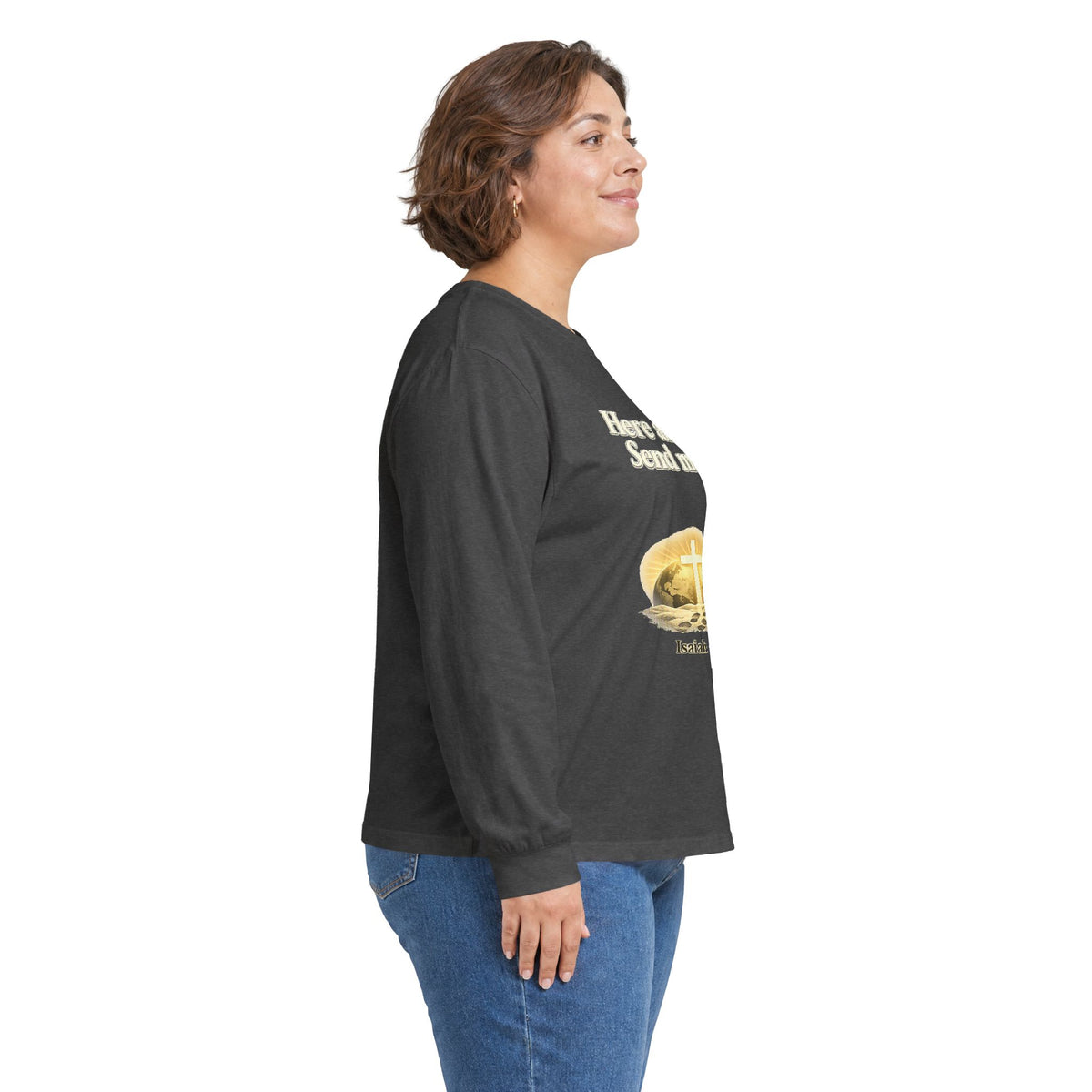 Here Am I, Send Me Long Sleeve Tee — Isaiah 6:8 Christian Shirt