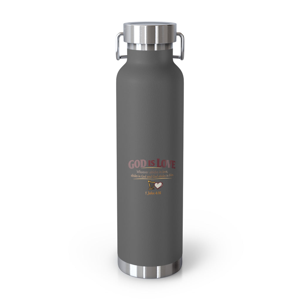 God Is Love 22oz Vacuum Insulated Bottle — Christian Faith Water Bottle