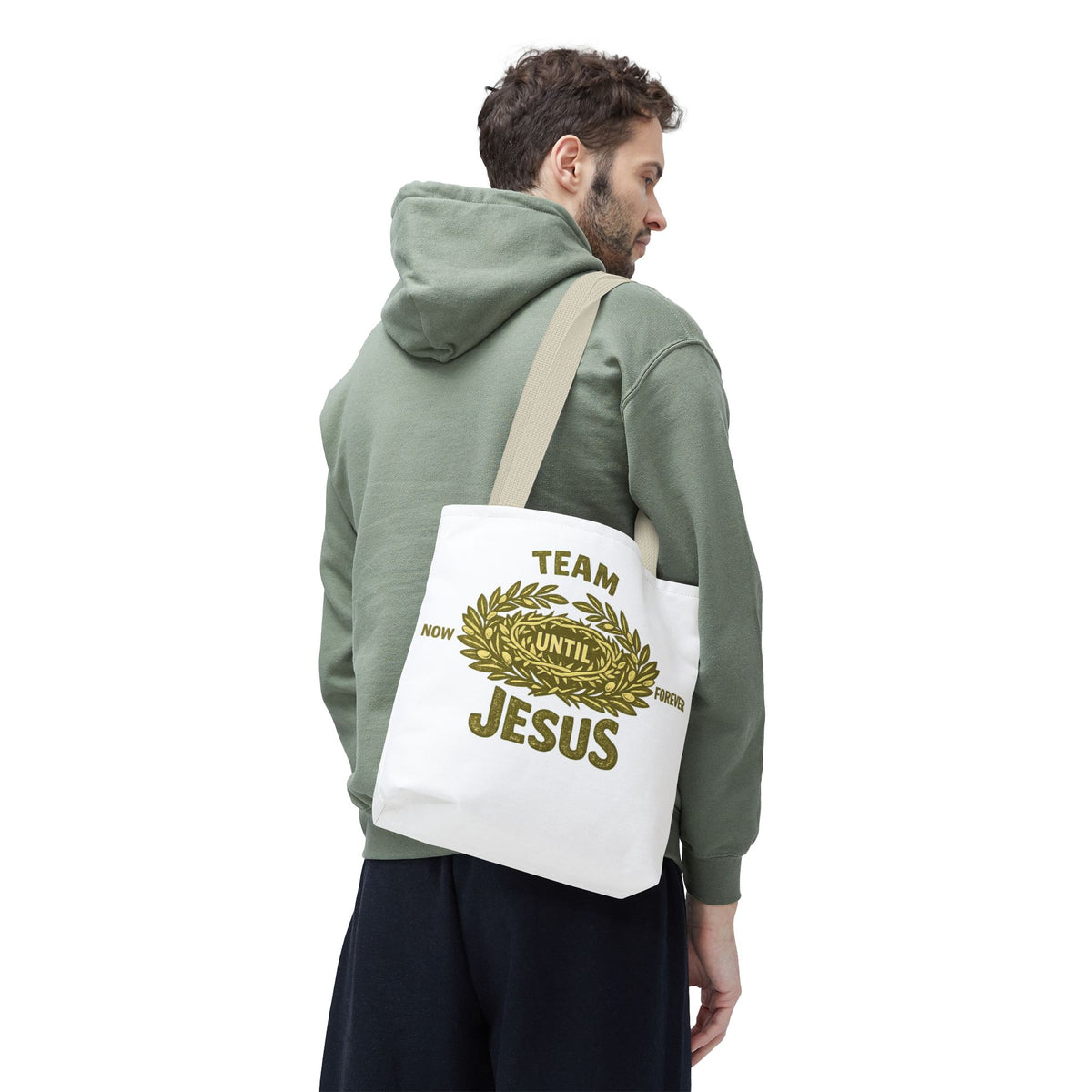 Team Jesus Tote Bag — Now Until Forever Christian Canvas Tote