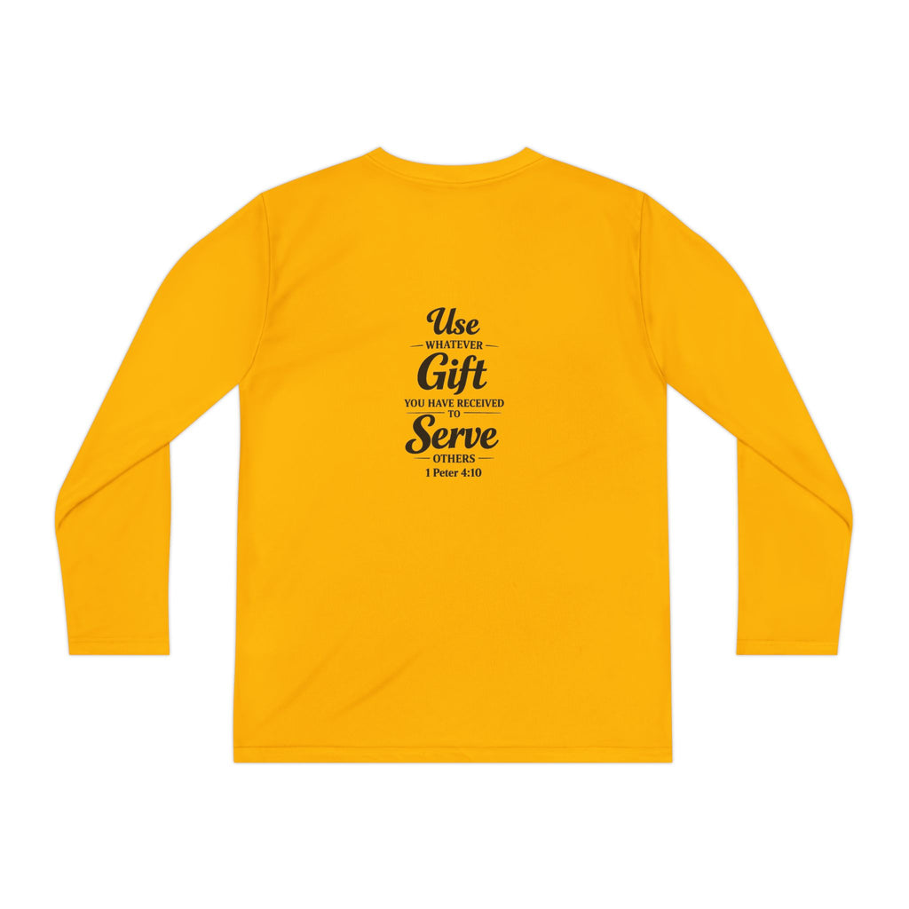 Youth Long Sleeve Tee — "Sent to Serve" Inspirational Christian Shirt