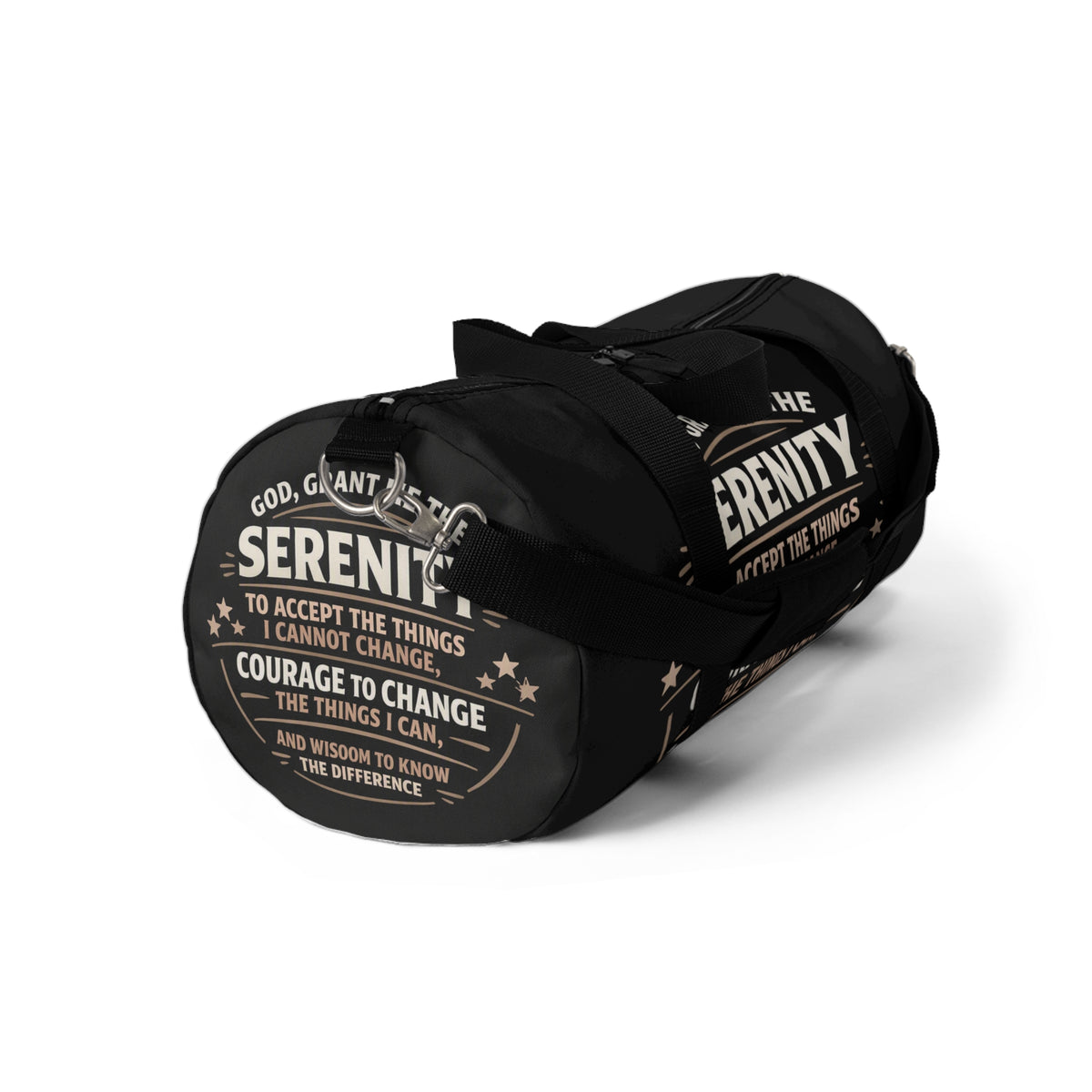 Serenity Prayer Duffel Bag — Inspirational Gym & Travel Bag