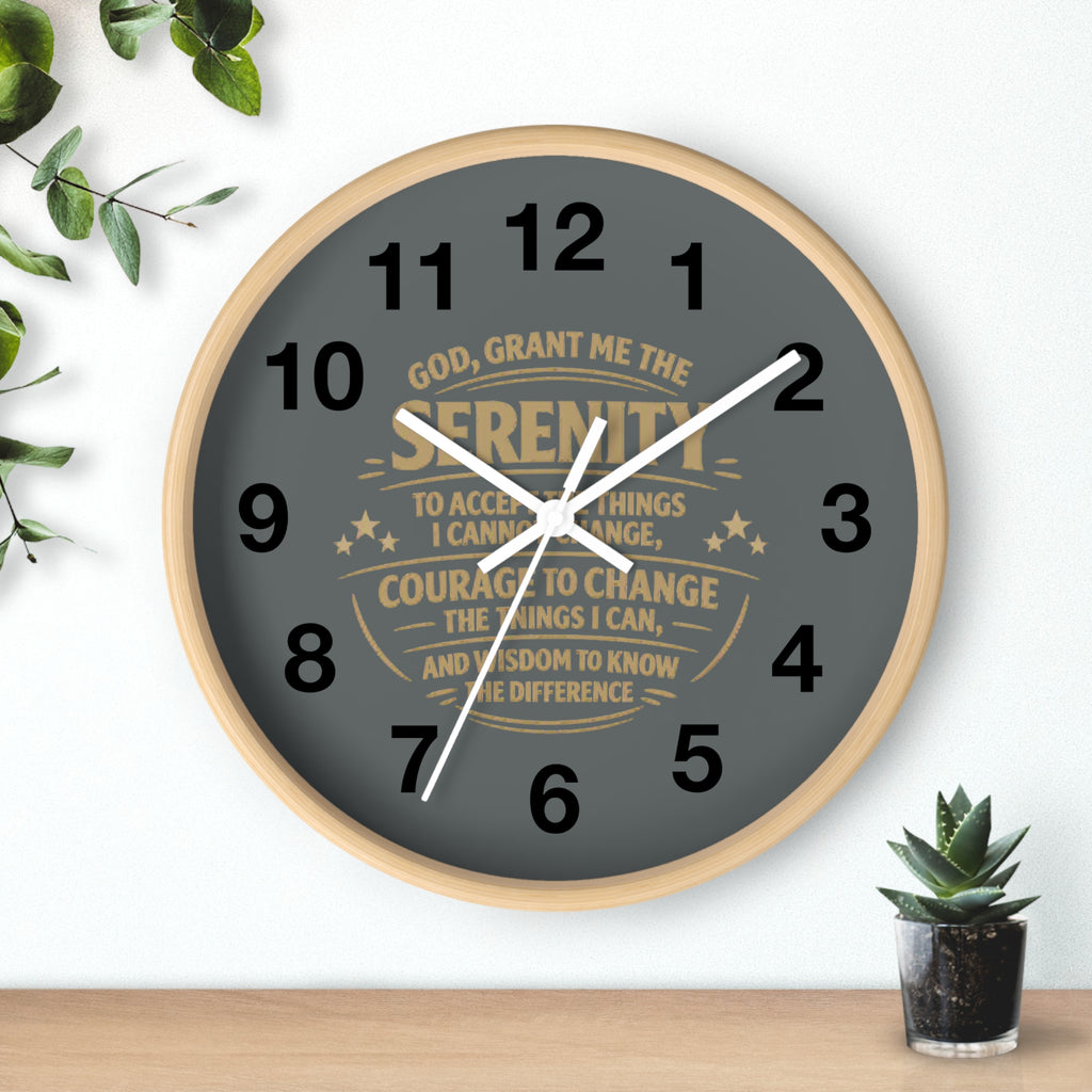 Serenity Prayer Wall Clock — Inspirational Home Décor Clock