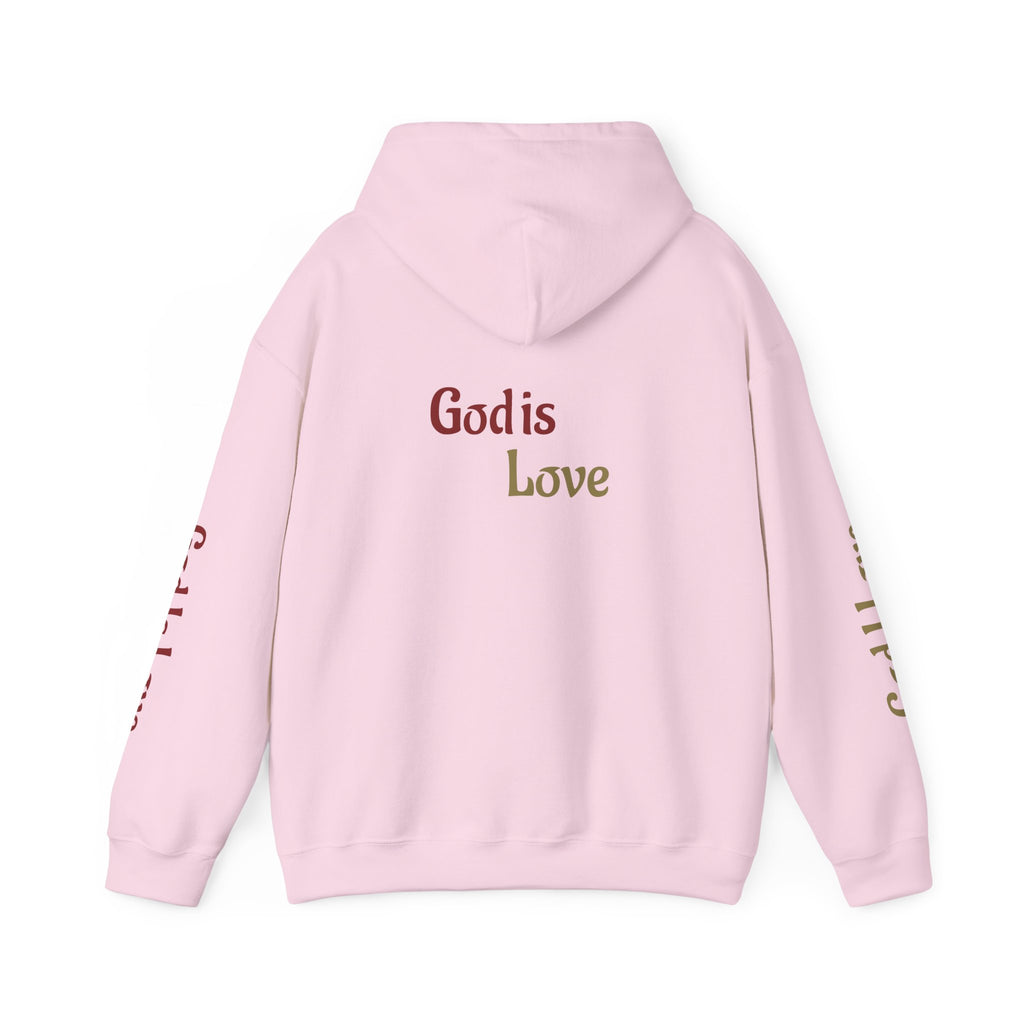 God Is Love Hoodie — Inspirational Christian Sweatshirt with Script Text
