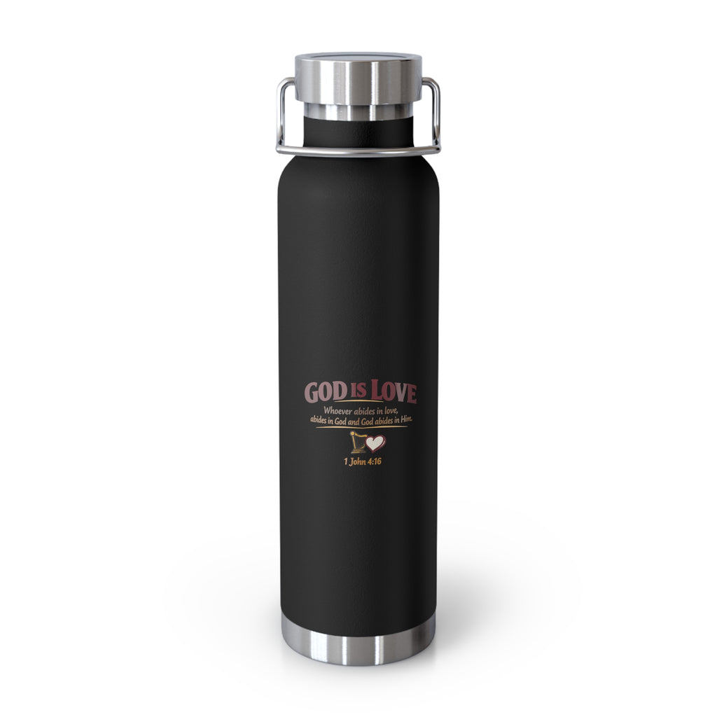 God Is Love 22oz Vacuum Insulated Bottle — Christian Faith Water Bottle