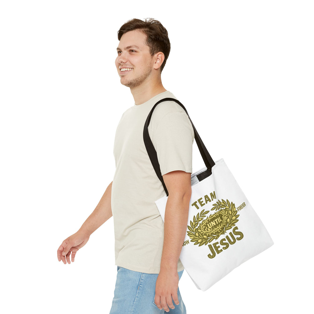 Team Jesus Tote Bag — Now Until Forever Christian Canvas Tote